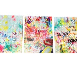 Set of 3 12" X 16" LOVE Canvas Pictures NWOT